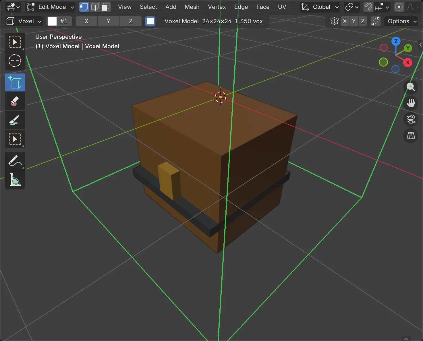 The box built up into a chest: a lid, an iron band and a gold lock